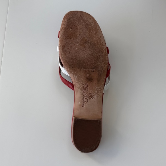 Brooks Brothers Red and White Women's Sandals - Picture 5 of 6